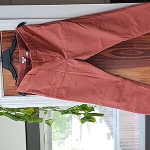 J.Crew Garment-dyed Foundry Pant Rust Pink/Red Women's size 31